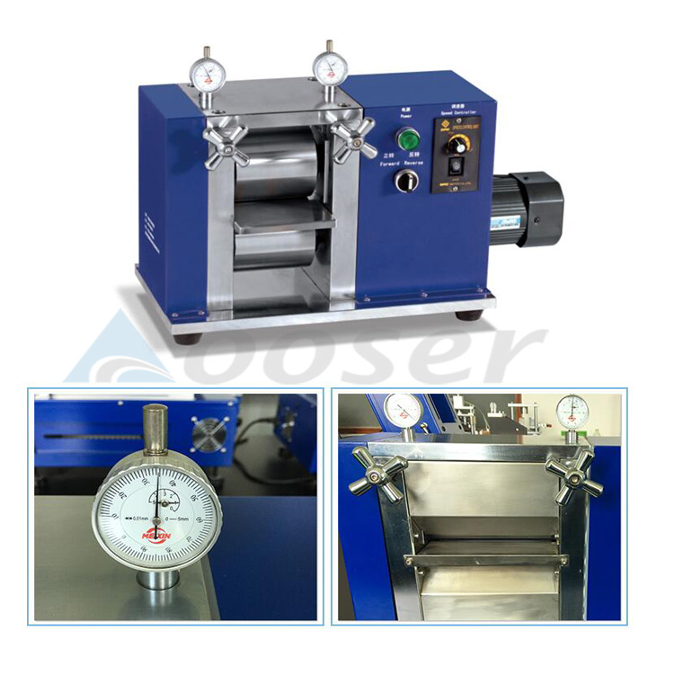 100mm Lab Electric Battery Electrode Sheets Calendering Roller Press 
