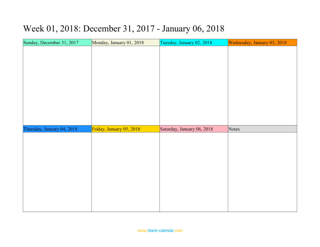 Blank Week Calendar Template Tomi Agnesse