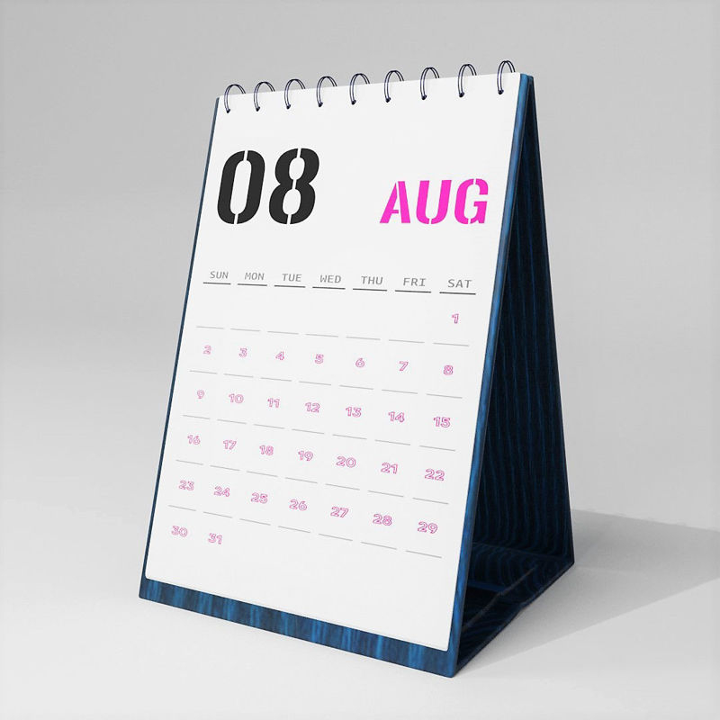 Desk Calendar 3D Model