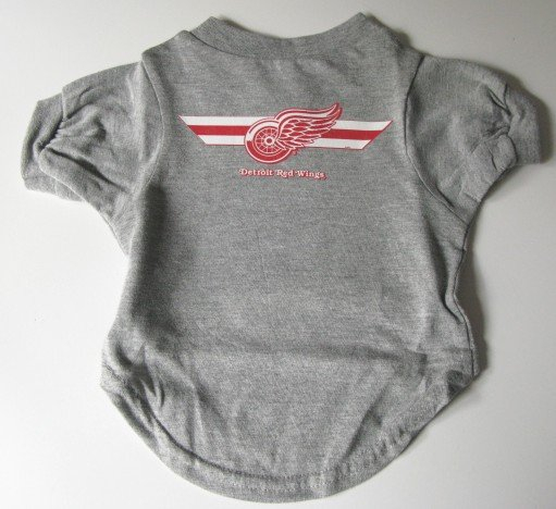 Detroit Red Wings Pet Dog T Shirt Gray Large Gift