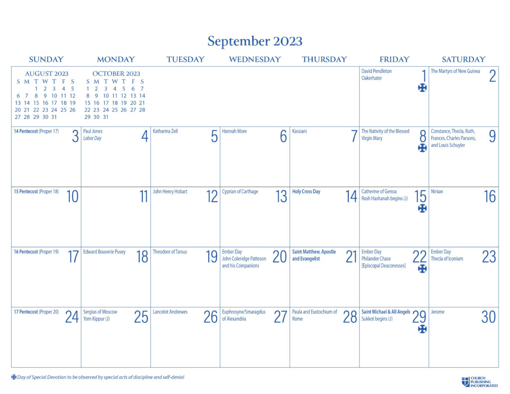 Episcopal Liturgical Color Calendar 2025 Edward Nolan