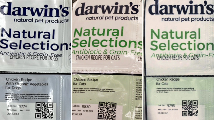 FDA Advisory Darwin 39 s Natural Pet Food Alert For Dog And Cat Food Due 