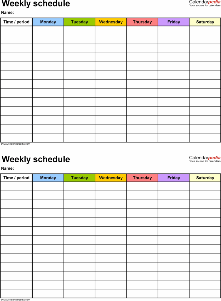 Free Printable Blank Employee Schedules