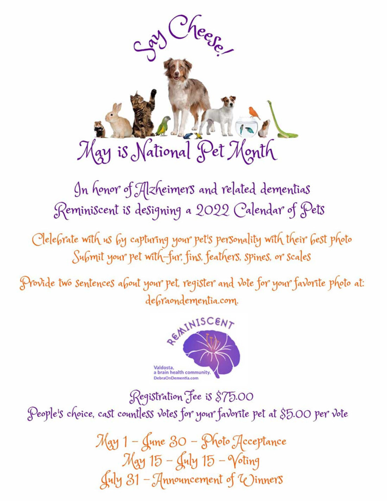 Pet Calendar Fundraiser Reminiscent