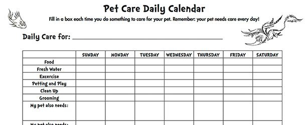 Pet Care Daily Calendar Seussville