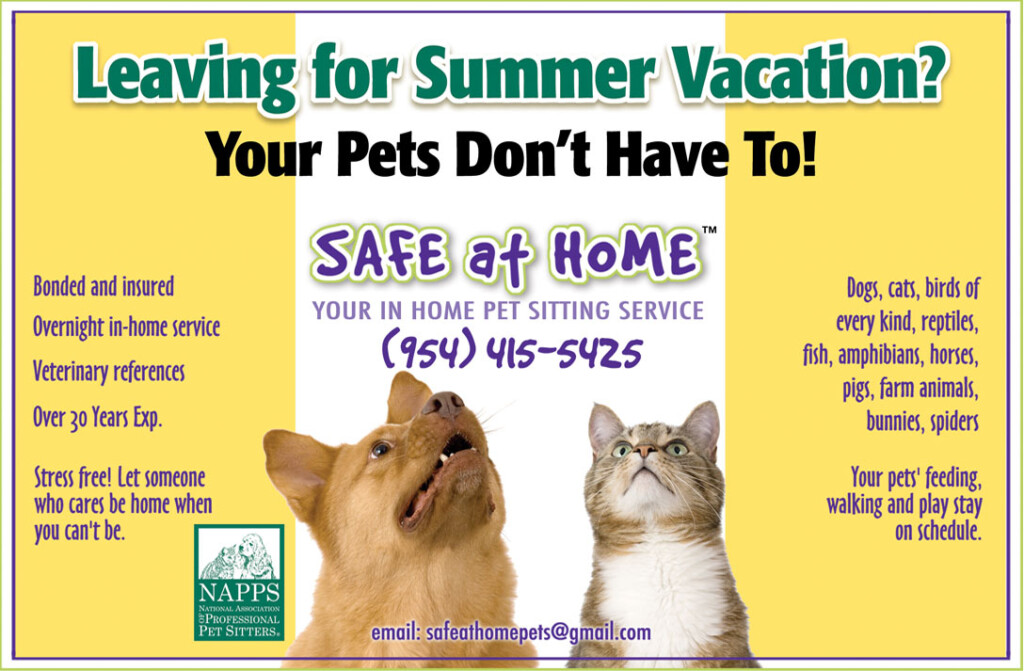 Pet Sitting Ad Spectator Magazine