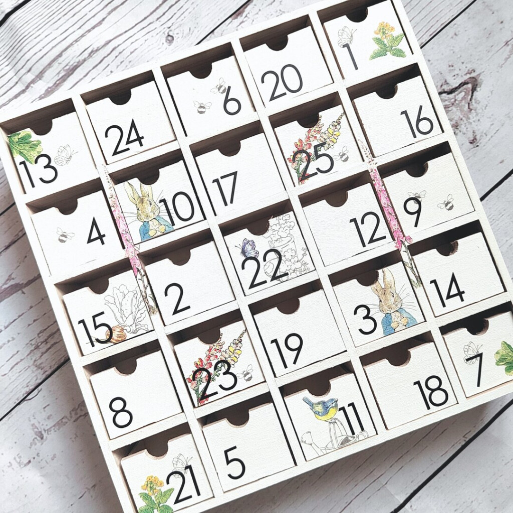 Peter Rabbit Wooden Advent Calendar Peter Rabbit Christmas Etsy