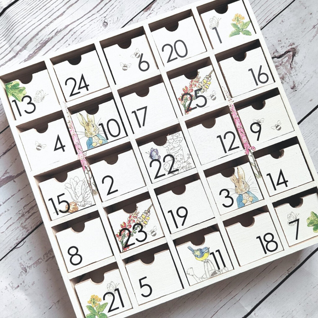 Peter Rabbit Wooden Advent Calendar Peter Rabbit Christmas Etsy