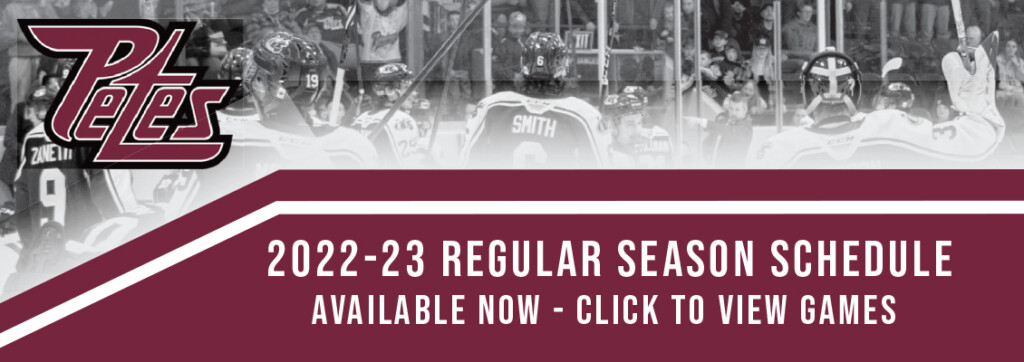 Petes Release 2022 23 Game Schedule Peterborough Petes