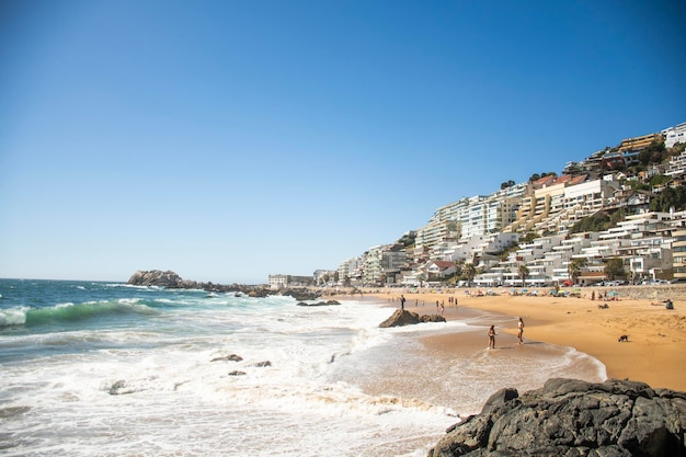 Premium Photo Vina Del Mar Beach In The Renaca Neighborhood On The 
