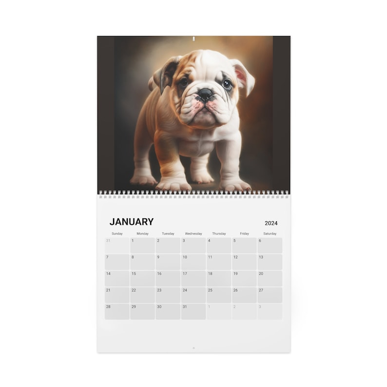 Puppy Calendar 2024 Puppy Calendar Puppy Calendar Gift Idea Host 