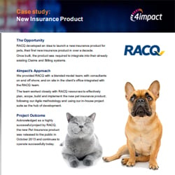 RACQ Pet Insurance Product Case Study 4impact