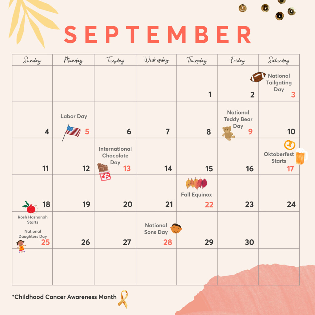 September 2022 Holiday Calendar PicCollage