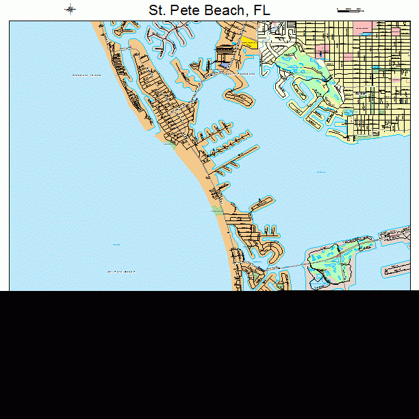 St Pete Beach Map Florida Beach Map