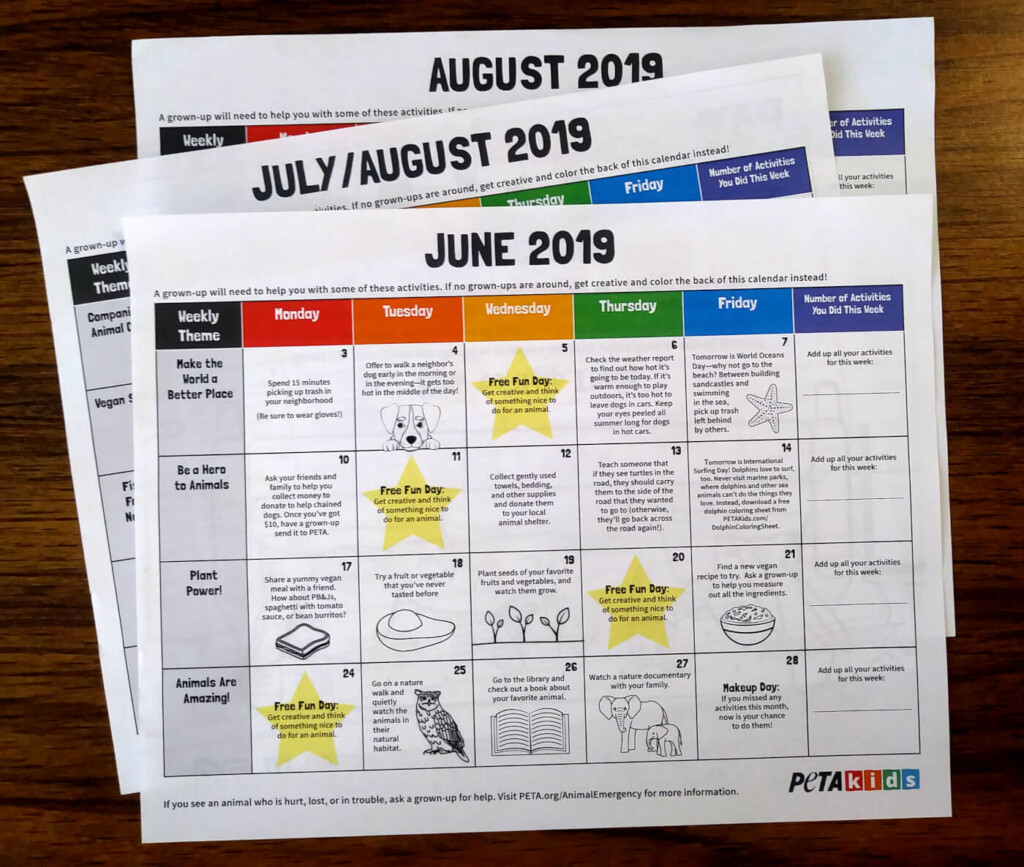 Summer Of Compassion Kids 39 Activity Calendar To Inspire Kindness To 