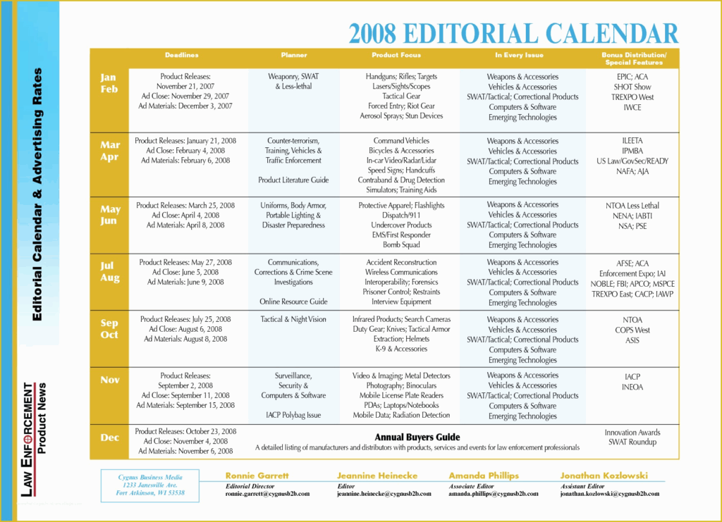 Time Magazine 2025 Editorial Calendar Patti Berenice