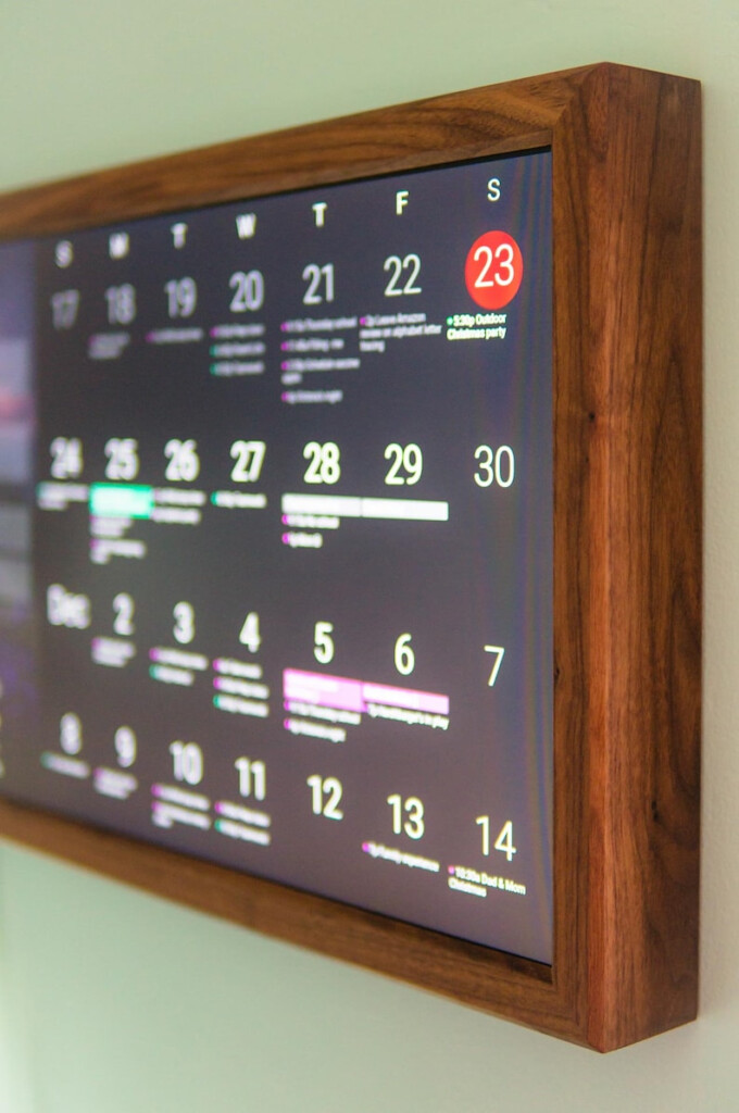 Wall Mounted Calendar Display David Davidson