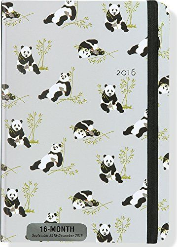 2016 Pandas Weekly Planner 16 Month Engagement Calendar Diary 