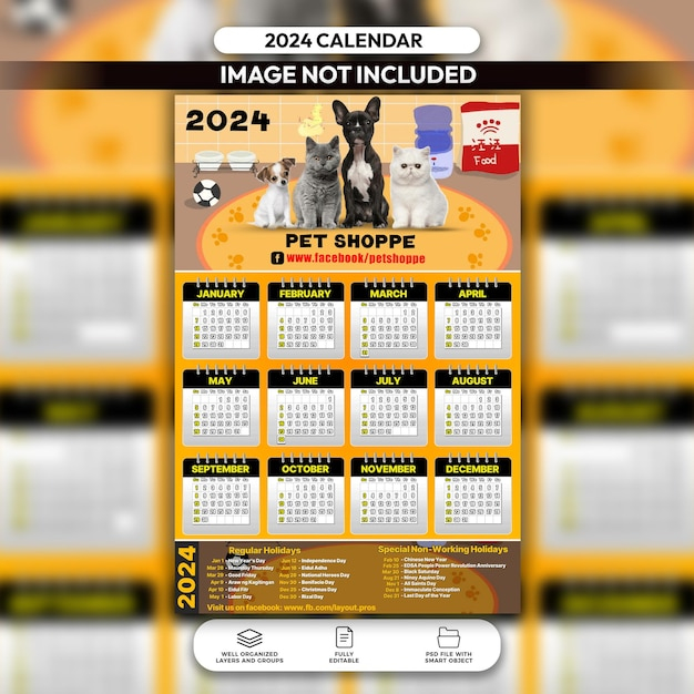 2024 Pet Calendar Jorey Eachelle