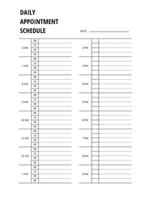 Appointment Calendar Templates