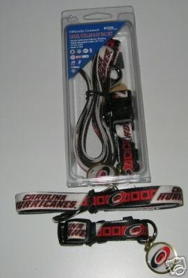 Carolina Hurricanes Pet Dog Leash Set Collar ID Tag Gift Size Medium