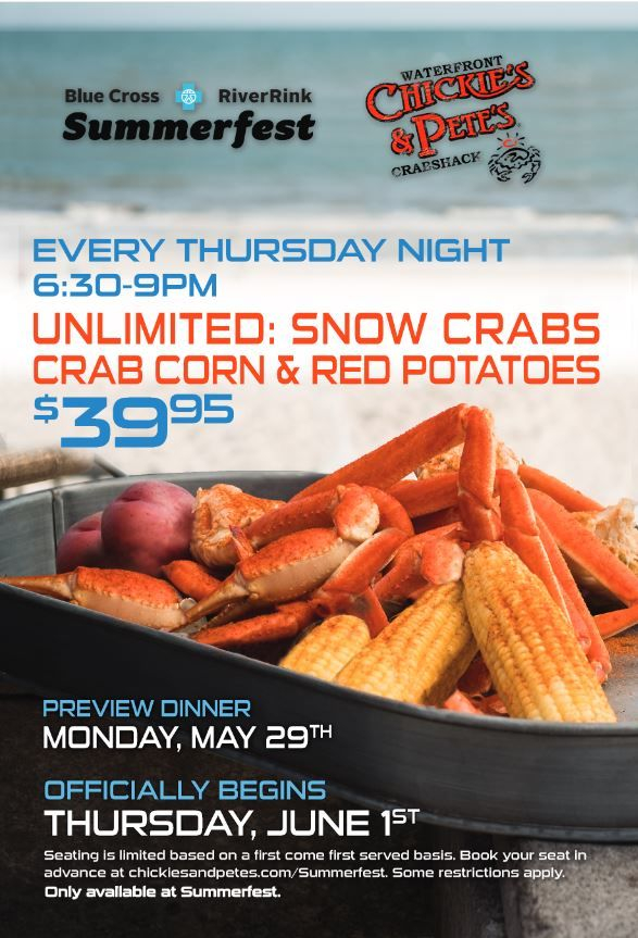 CHICKIE 39 S PETE 39 S UNLIMITED SNOW CRAB NIGHTS Wooder Ice
