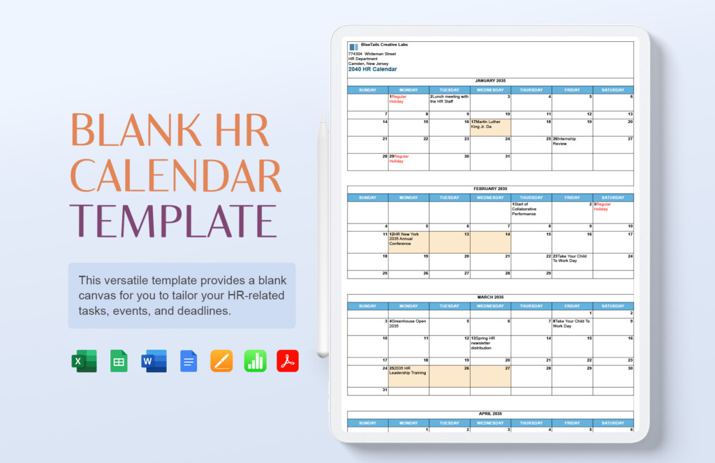 HR Birthday Calendar Template In Excel Google Sheets Download 