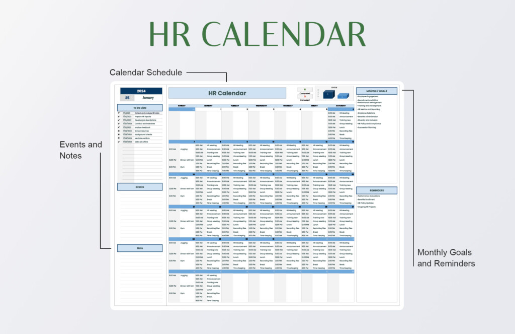 HR Calendar Template In Excel Google Sheets Download Template