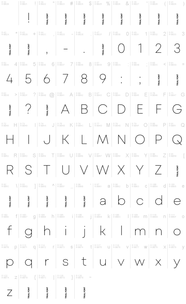 Mont Blanc Trial Thin Font