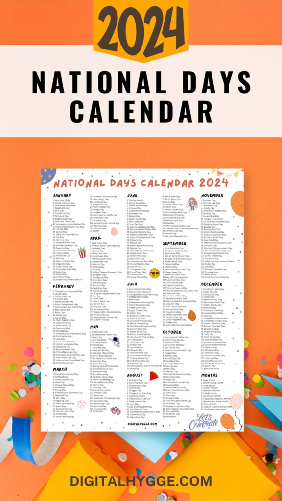 National Days Calendar 2024 Printable PDF National Day Calendar 