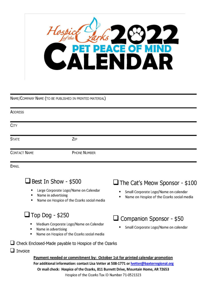 Pet Calendar