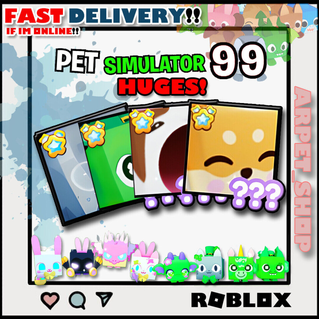 PET SIMULATOR 99 PS99 PET SIM 99 Huge Gems Pets Enchants 