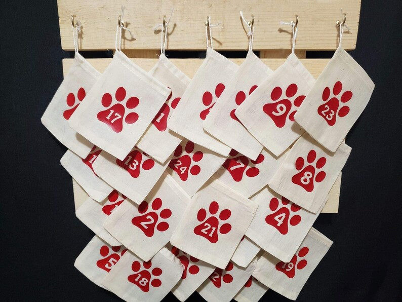 Pet Treat Advent Calendar Dog Cat Christmas Countdown Reusable Etsy