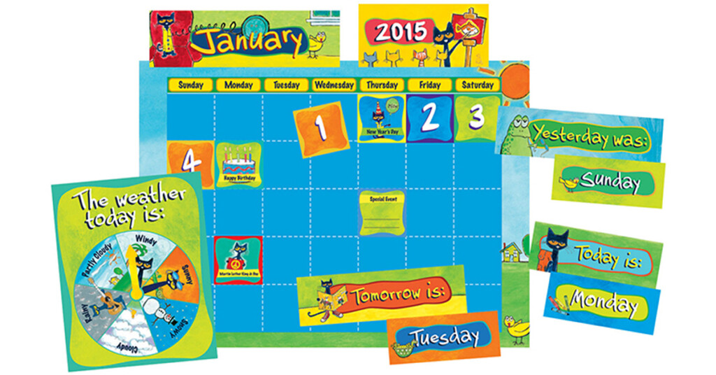 Pete The Cat Calendar Kit EP 2388 Teacher Created Resources Calendars