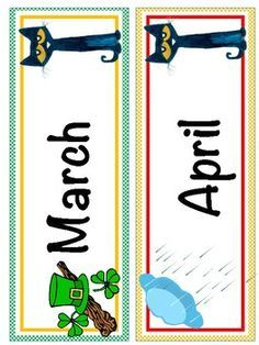 Pete The Cat Calendar Set By Rebecca Prossick Teachers Pay Teachers 