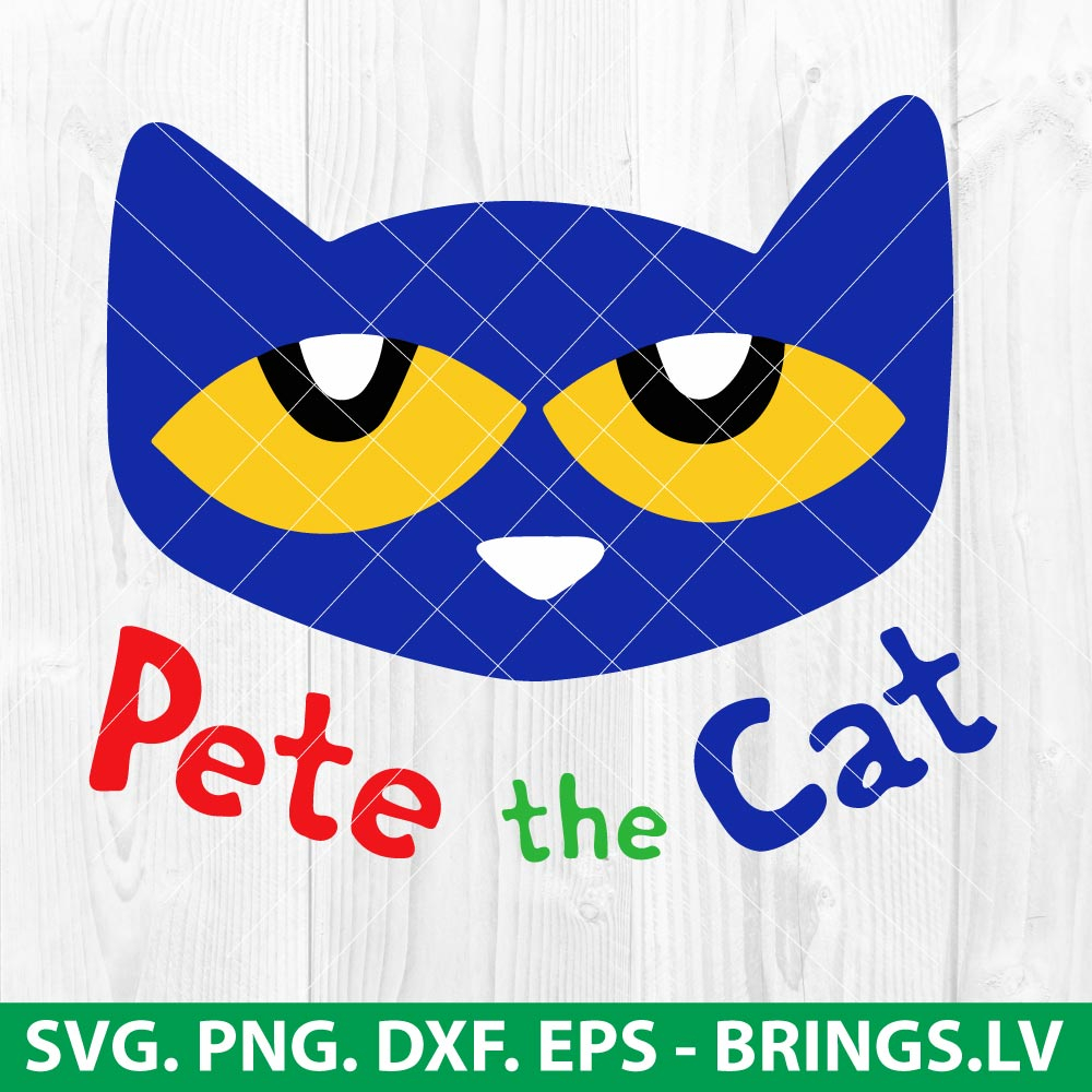 Pete The Cat SVG Pete The Cat Clipart Birthday Party SVG PNG DXF 