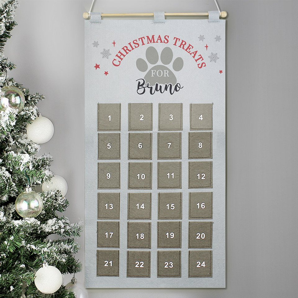 Prezzybox Personalised Pet Advent Calendar Silver Advent Alley