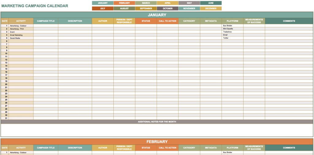 Promotional Calendar Template Williamson ga us