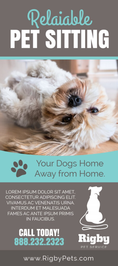 Reliable Pet Sitting Flyer Template MyCreativeShop