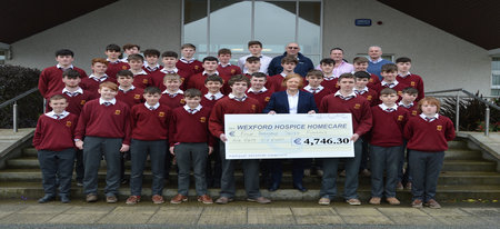 St Peter s College Cheque Presentation Wexford Hospice