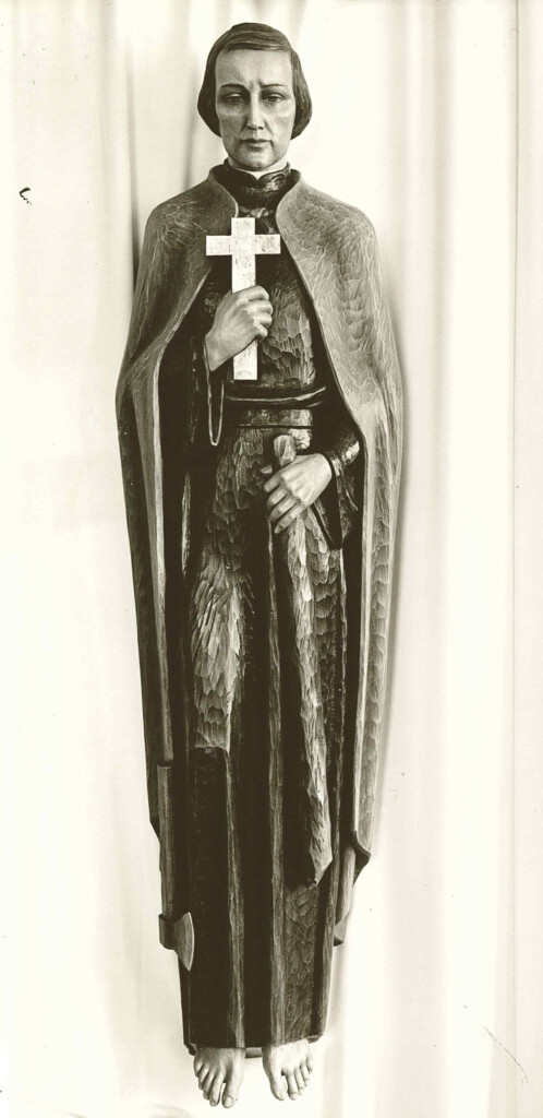 Wooden Statue Of St Peter Chanel Ferdinand Stuflesser 1875